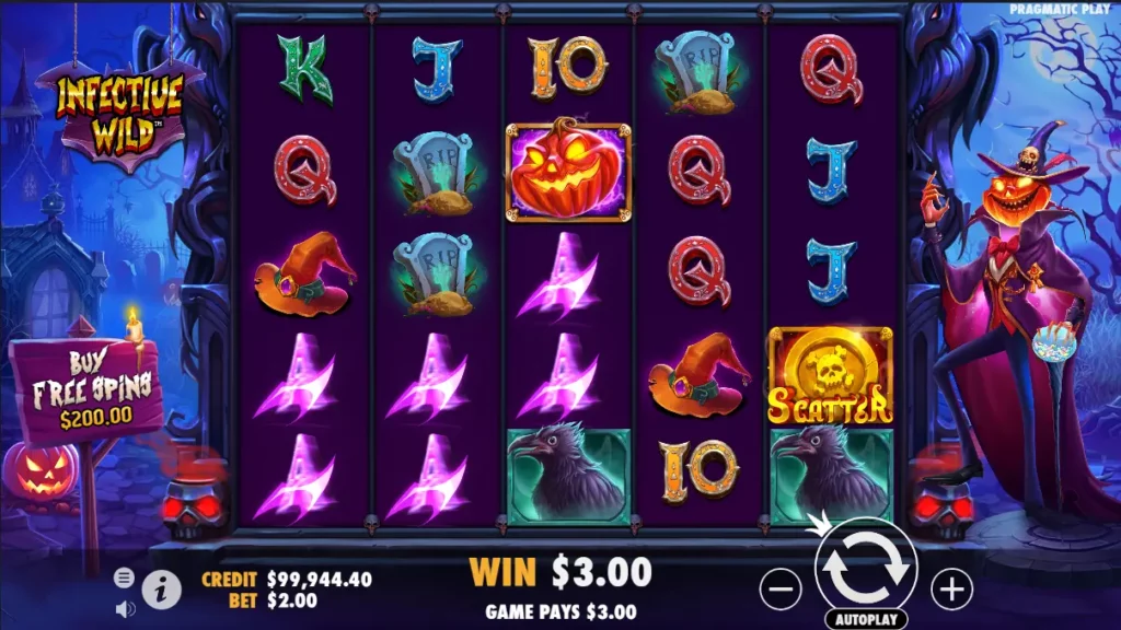 Auto Spin Slot Online Infective Wild